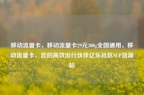 移动流量卡，移动流量卡29元300g全国通用，移动流量卡	，您的高效出行伙伴亿乐社区SUP货源站  第1张